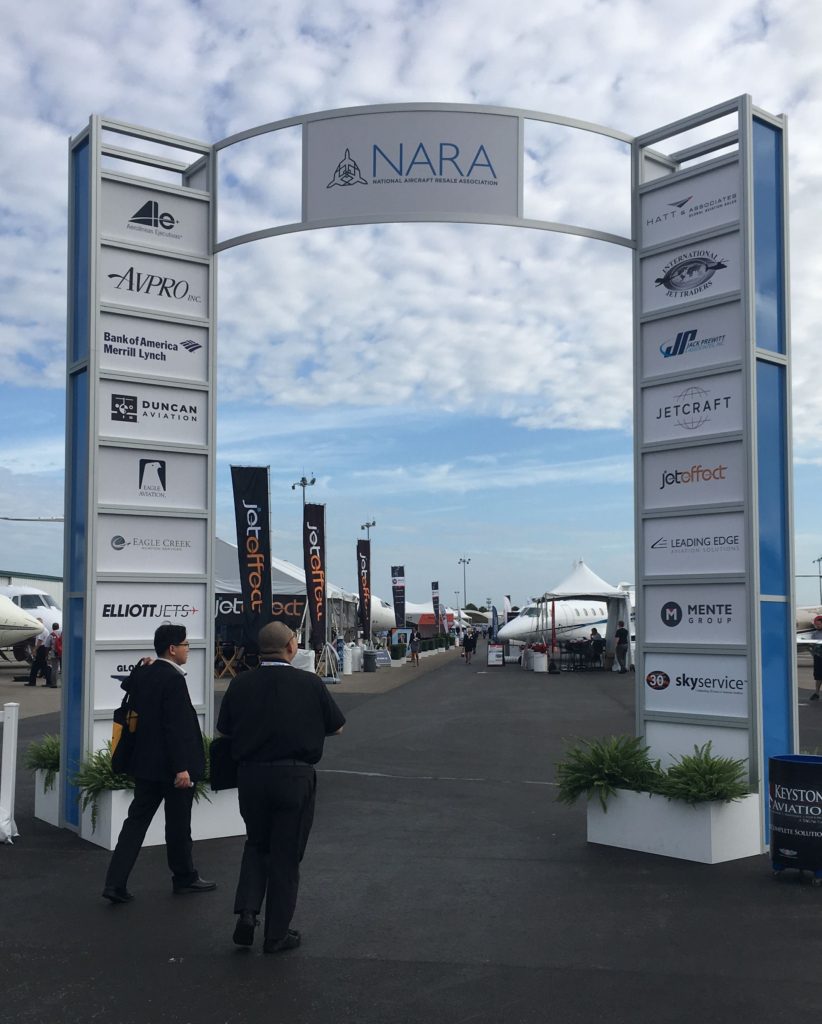 NARA entry to reseller area at 2016 NBAA static.